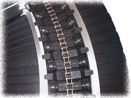 Case Lowerator spiral Chain Slat Arrangement